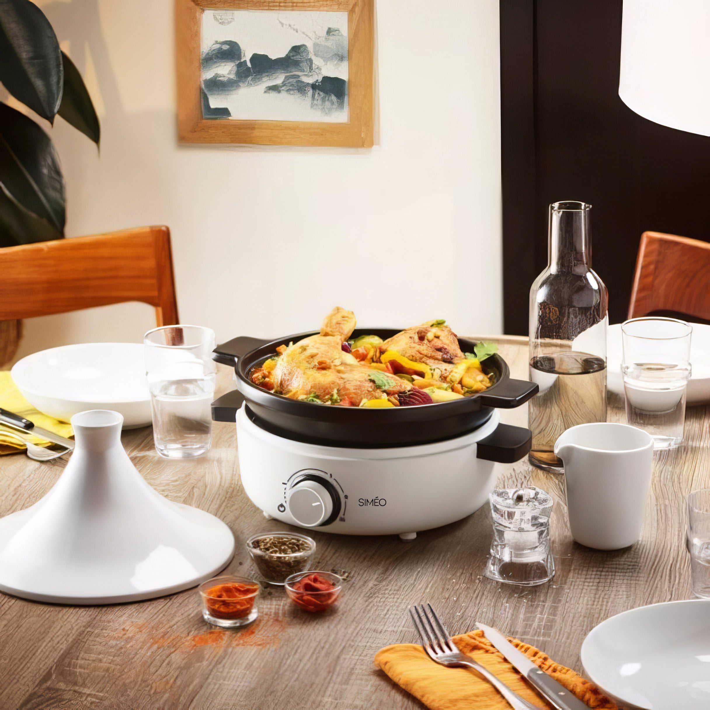 Elektrische tajine met keramische schaal