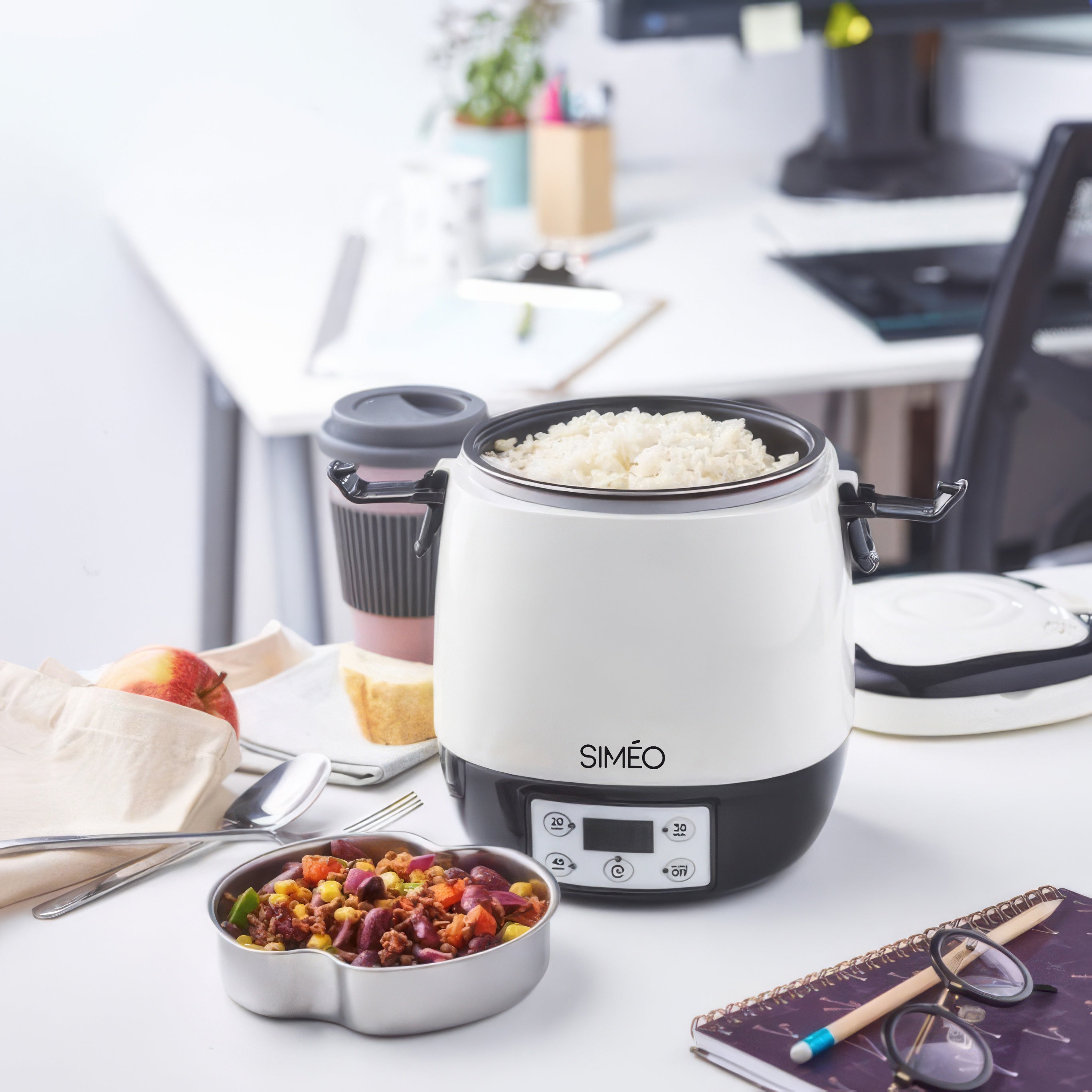 Elektrische lunchbox met dubbel compartiment