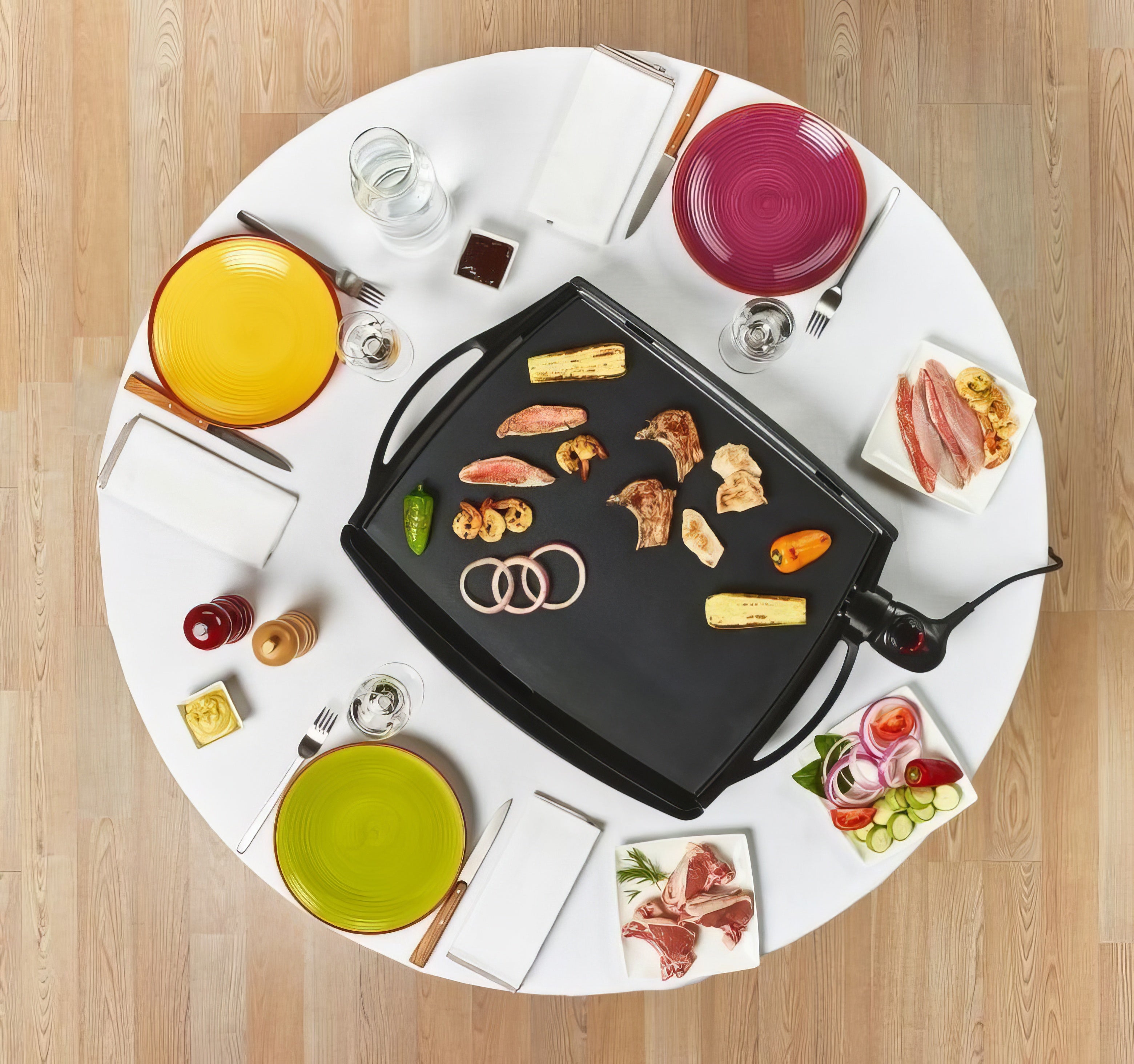 Elektrische plancha steeneffect 2200 W