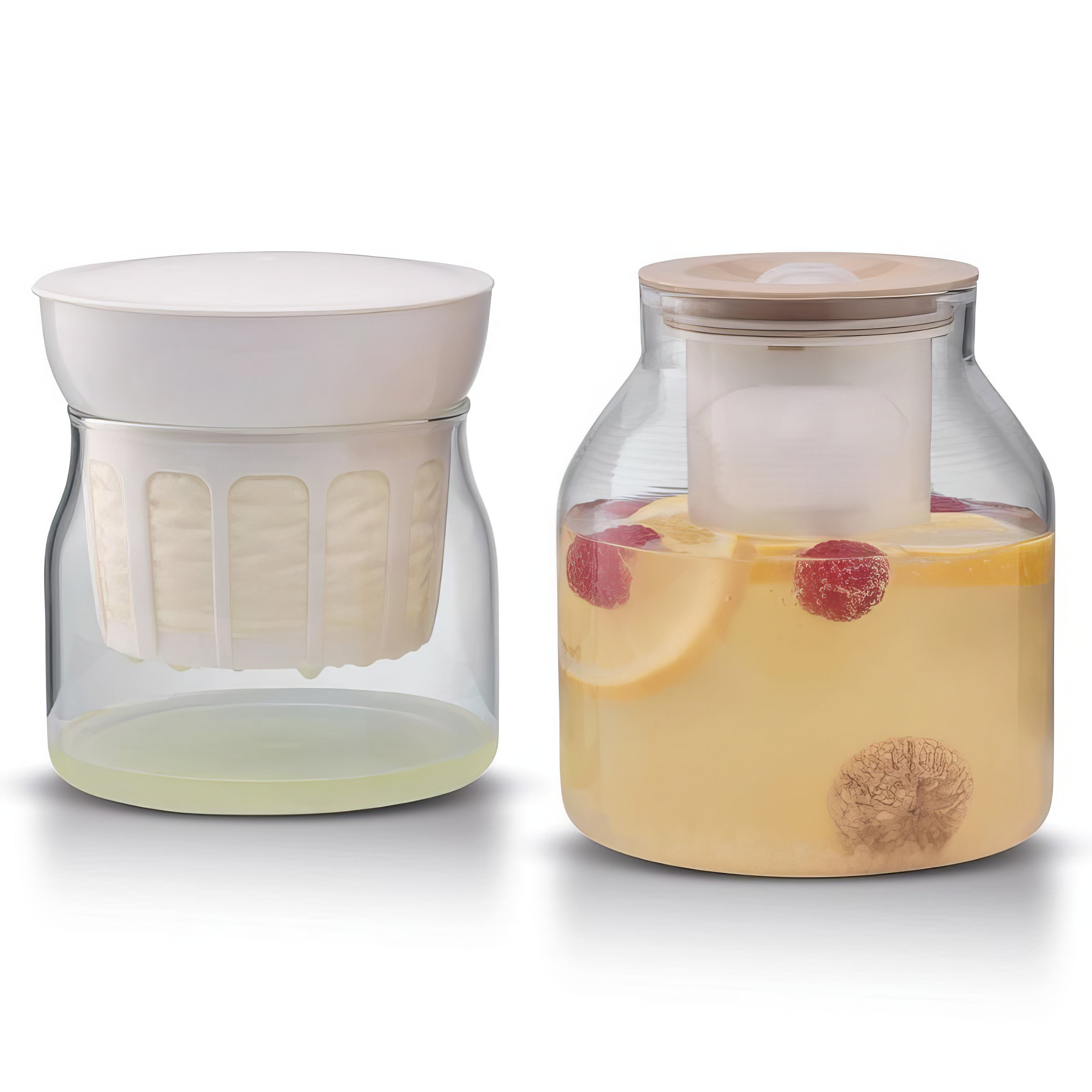 Glazen pot gefermenteerde dranken