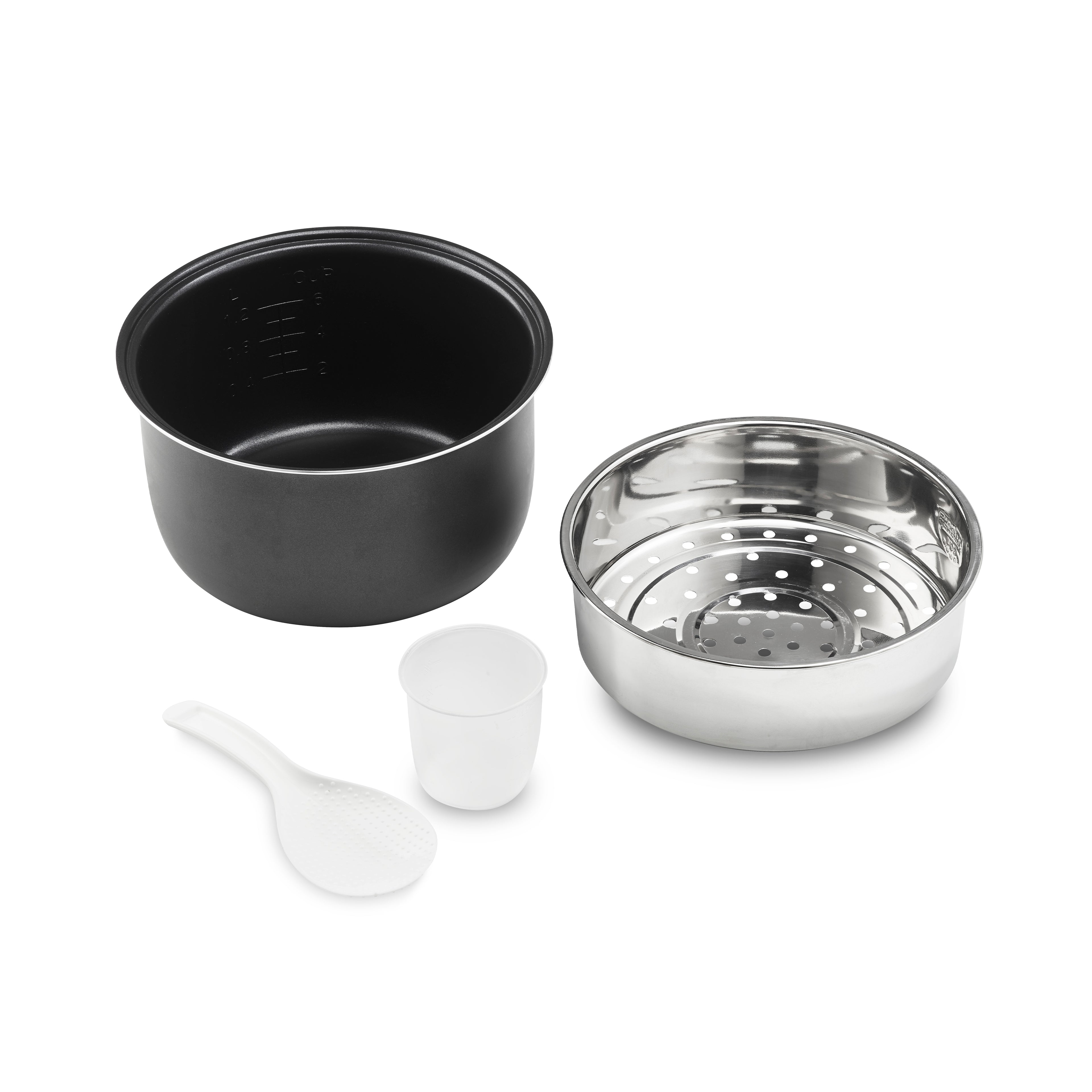 Rijstkoker met inox stoommandje