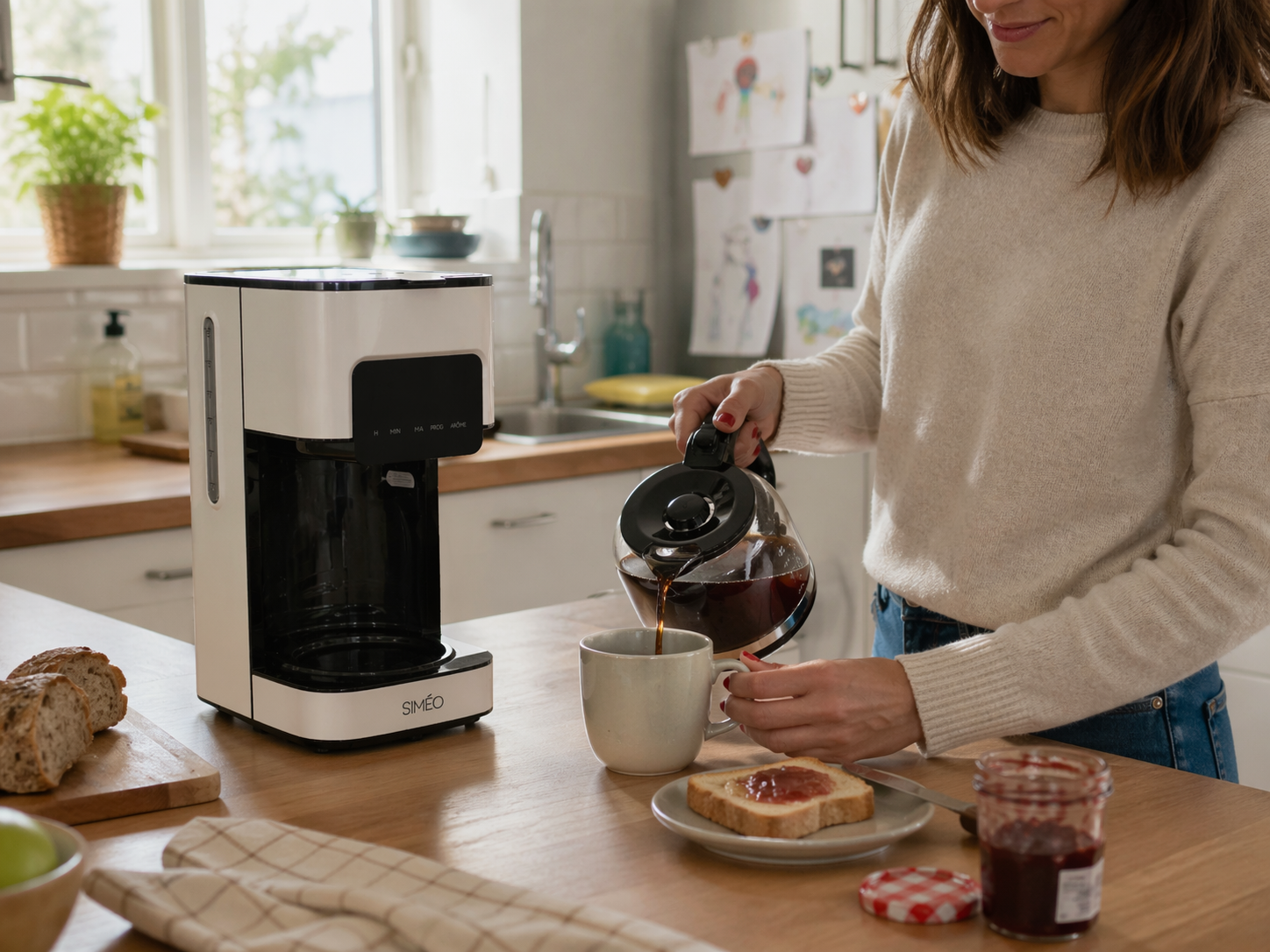 Programmeerbaar filterkoffiezetapparaat 1,5 L wit